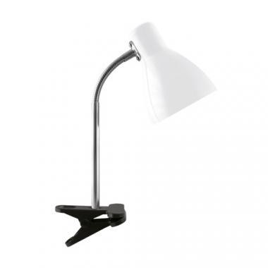 Strühm asztali lámpa csíptetővel, kapcsolóval,E27, MAX 15W,  fehér